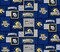 Sykel Enterprises-Marquette University Fleece Fabric-Marquette Golden Eagles College Patch Fleece Blanket Fabric-Sold by the yard